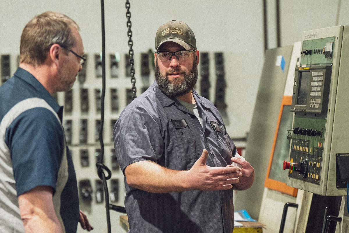 melrose.metalworks.worker3 CNC machinist,Careers in Melrose MN,Careers at Melrose Metalworks